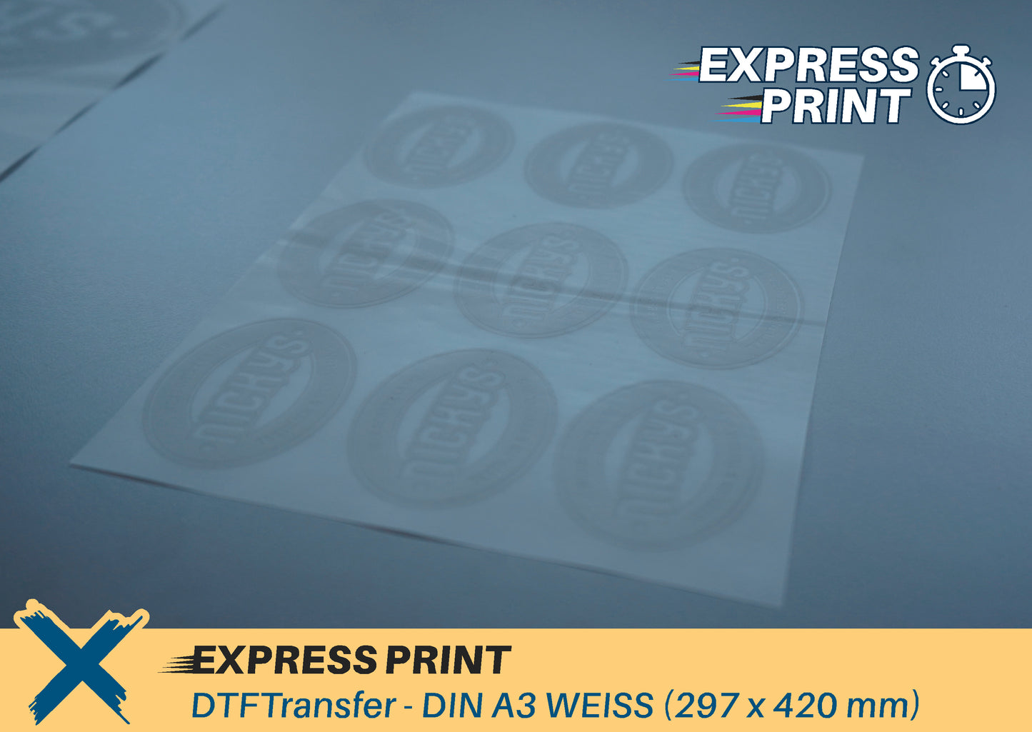 DTFTransfer - EXPRESS DIN A3 WEISS/FARBIG (297 x 420 mm)