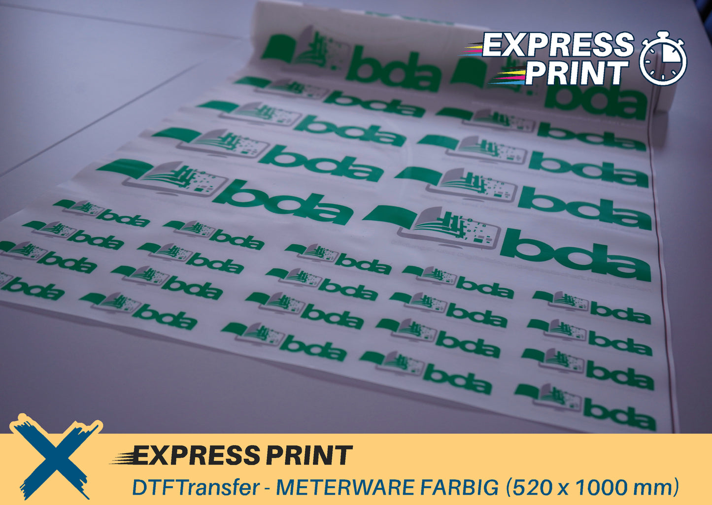 DTFTransfer - EXPRESS METERWARE/FARBIG (520 x 1000 mm)