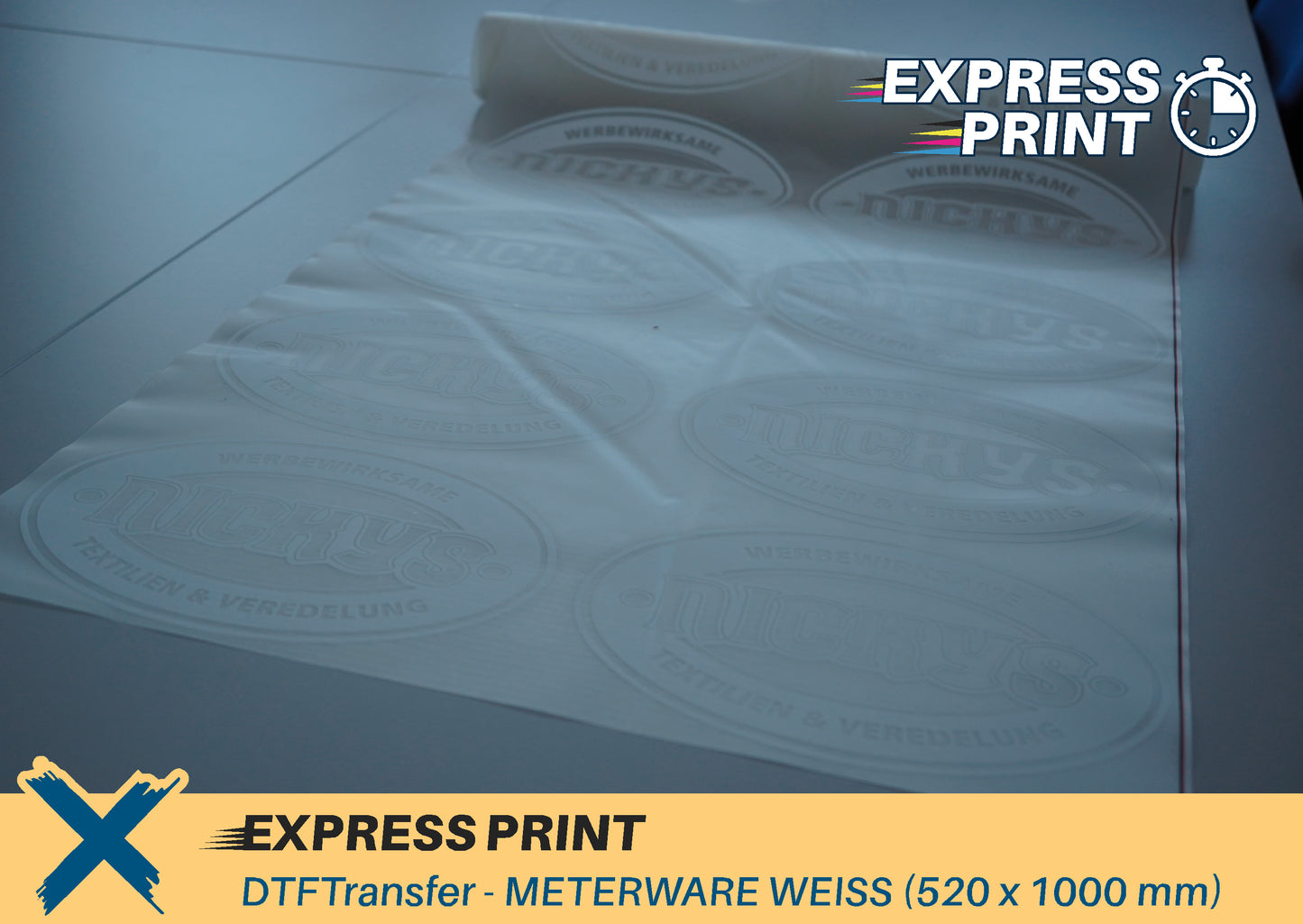 DTFTransfer - EXPRESS METERWARE/WEISS (520 x 1000 mm)