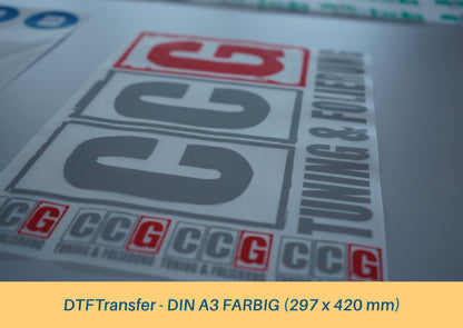 DTFTransfer - DIN A3 WEISS/FARBIG (297 x 420 mm)