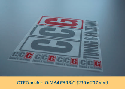 DTFTransfer - DIN A4 WEISS/FARBIG (210 x 297 mm)