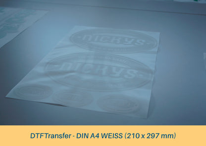 DTFTransfer - DIN A4 WEISS/FARBIG (210 x 297 mm)